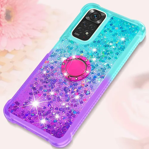 Miniatura 6 de Funda para teléfono Xiaomi Redmi Note 11S, funda para Redmi Note 11 4G, brillante efecto arena movediza TPU parachoques con cuatro esquinas cubierta
