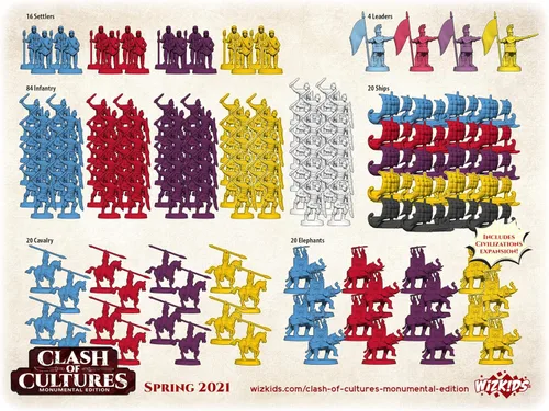 Miniatura 3 de Clash of Cultures: Monumental Edition Board Game WizKids - Nueva edición