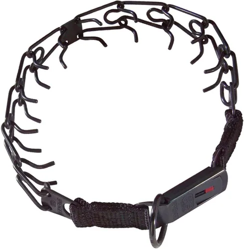Miniatura 2 de Herm Sprenger Collar negro de acero inoxidable con hebilla para perros, 0.126 in grande
