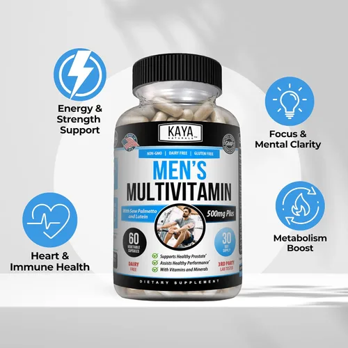 Miniatura 6 de Kaya Naturals Multivitamínico para hombres - Multivitamínico para próstata para hombres - Suplemento diario multimineral - píldoras para hombres
