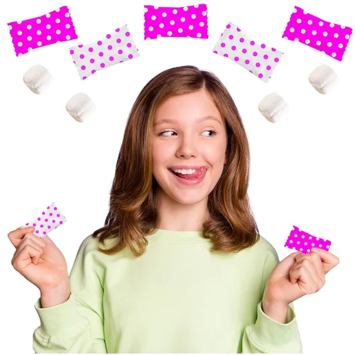 Miniatura 3 de Fruidles Big Dots - Menta para después de la cena, sin grasa, certificado Kosher, envueltas individualmente (rosa brillante, 55 piezas)