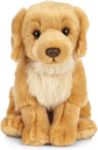 Living Nature Golden Retriever - Animal de peluche | Animal de perro esponjoso | Juguete suave para niños | 8 pulgadas
