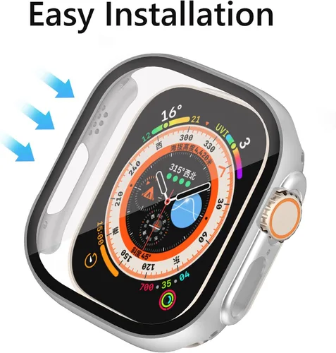 Miniatura 4 de Funda rígida de policarbonato compatible con Apple Watch Series 8 Pro de 1.732 pulgadas, cubierta protectora completa con protector de pantalla