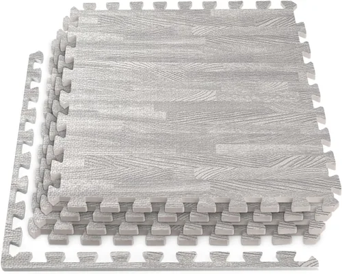 Miniatura 10 de HomeCube USA - Baldosas de espuma entrelazadas con veta de madera de 3/8 pulgadas de grosor para hogar, oficina, espacio de equipos