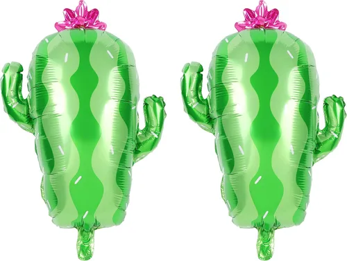 Globo de aluminio de mylar de cactus para decoración de fiesta de cumpleaños, fiesta final mexicana, fiesta temática y fiesta de tacos a paty,