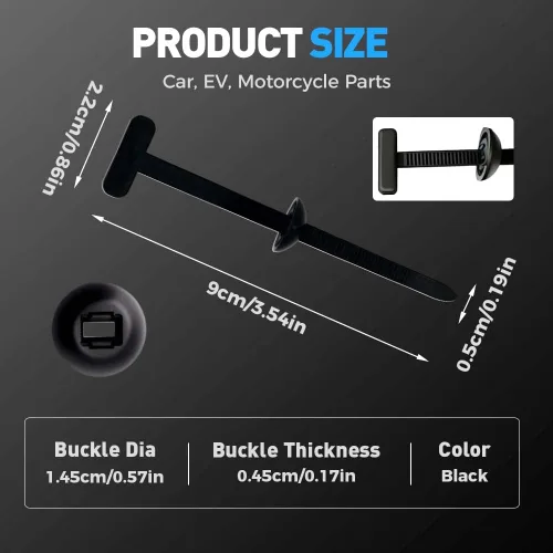 Miniatura 6 de Hebilla universal de nailon para ataduras de cables, hebilla de sujeción de cables, clip estilo brida, clips de bridas automotrices para 20PZAS