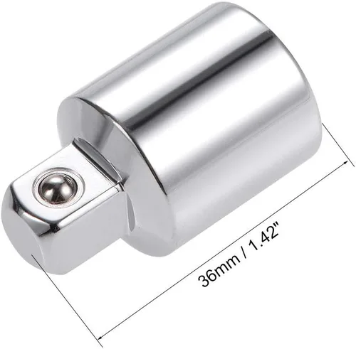 Miniatura 2 de uxcell 3 unidades de 1/2 pulgada (F) x 3/8 pulgadas (M) reductor de enchufe para llaves de trinquete, hembra a macho, Cr-V