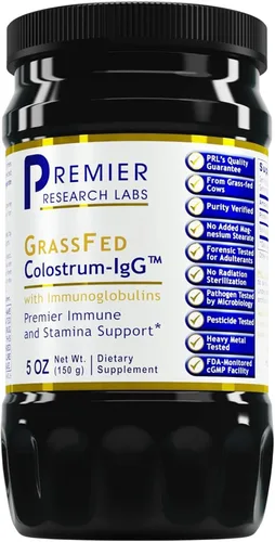 Premier Research Labs Calostro IgG Polvo - Suplemento de calostro, calostro bovino para humanos, calostro de vaca para la salud inmunológica,