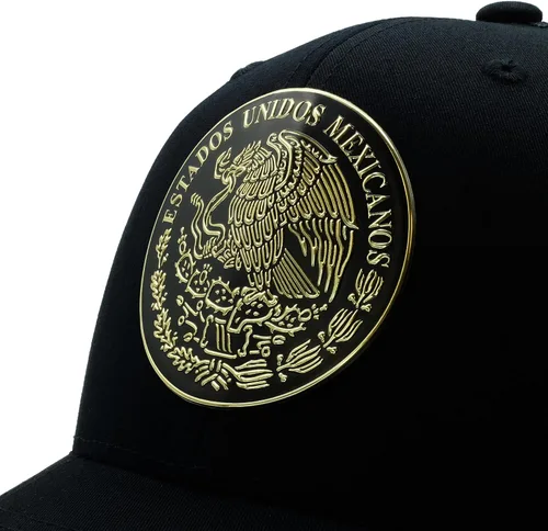 Miniatura 3 de The Pride Sombrero de bandera mexicana para hombres y mujeres, con parche de escudo personalizado, con detalles brillantes, águila mexicana
