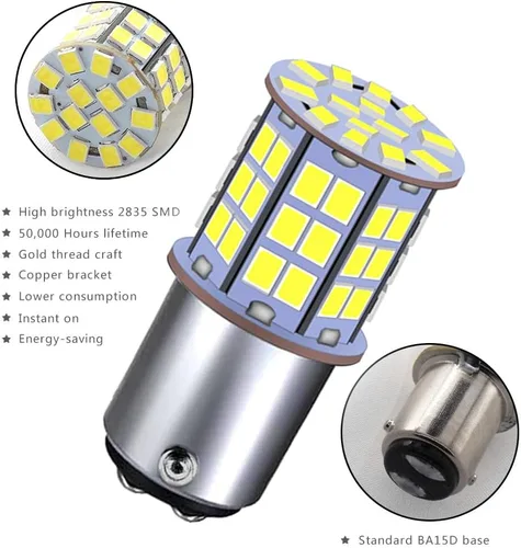 Miniatura 9 de GRV Ba15d 1142 1076 Bombilla LED 4W 56-2835SMD Super Brillante AC/DC 12V-24V 40W de Reemplazo Halógeno para Luces Interiores de RV, Remolque