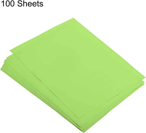 Miniatura 3 de MECCANIXITY 100 hojas de papel de copia de color de 8 1/2 pulgadas, papel de impresora de 2.54 oz/m², verde fluorescente para impresión de oficina
