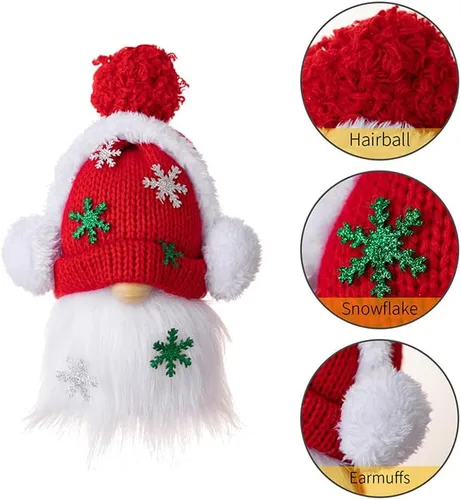 Miniatura 6 de Decoraciones de Navidad de gnomo, figura sueca de Tomte, gnomos de casa de campo, gnomos de Navidad escandinavos, adornos de felpa para invierno