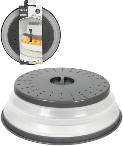 Miniatura 21 de Tovolo Cubierta de salpicaduras para microondas para alimentos, paquete de 3 (rojo manzana caramelo) – Tapa protectora de salpicaduras de silicona