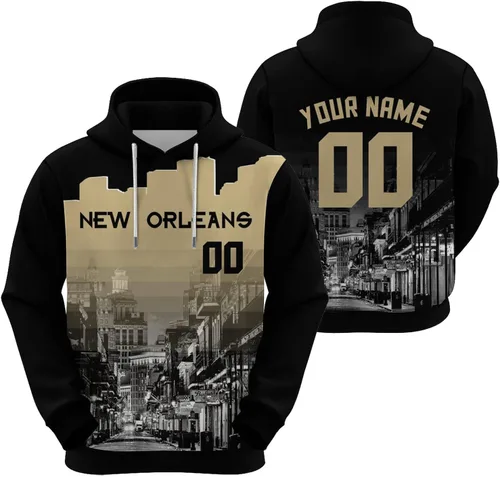 Miniatura 11 de Custom Football Hoodies City Night Skyline Personalized Sweatshirt Name Number Fan Gift Pullover for Men Women Youth