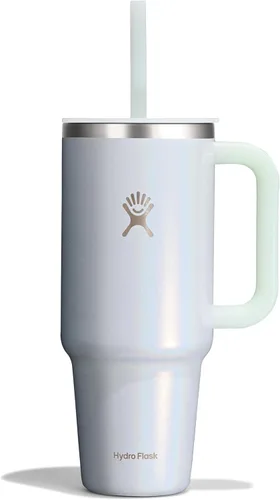 Miniatura 33 de Hydro Flask Vaso de Viaje con Asa, Tapa y Pajita - Acero Inoxidable Aislado en 24 Oz Aloe