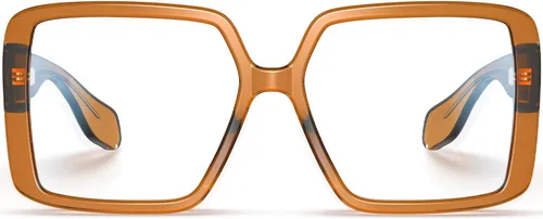 VISOONE Gafas de bloqueo de luz azul TR90 de gran tamaño, accesorios de moda, sin receta para mujeres, Harvard café Malta