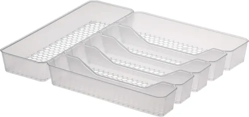 Miniatura 19 de Spectrum Diversified Hexa - Bandeja organizadora de cajones de cocina moderna, utensilios y cubiertos, organizador de 6 divisores, 13 x 16, gris