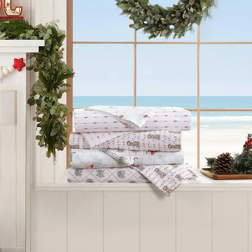 Miniatura 168 de Tommy Bahama - Juego de sábanas tamaño King, ropa de cama de percal 100% algodón con una sensación crujiente y fresca, sábanas con sábana bajera