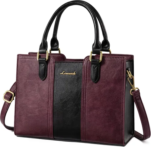 LOVEVOOK Bolso para mujer, bolso de hombro vintage de cuero, pequeño bolso bandolera para damas, bolso de mano con asa superior y bandolera para el