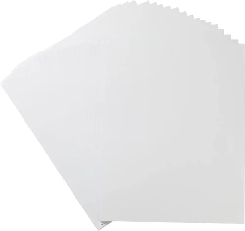 Wishop 20 hojas de cartulina de papel grueso de colores en blanco para manualidades, tarjetas, invitaciones, suministros de álbumes de recortes