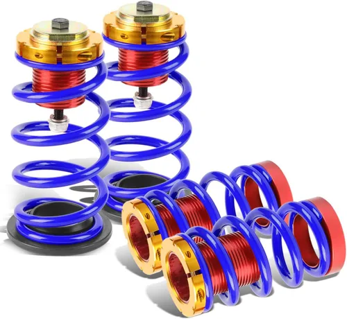 DNA MOTORING Kit de resorte de mangas coilover de suspensión de 4 piezas compatible con 12-15 Civic, azul, COIL-HC12SI-BL