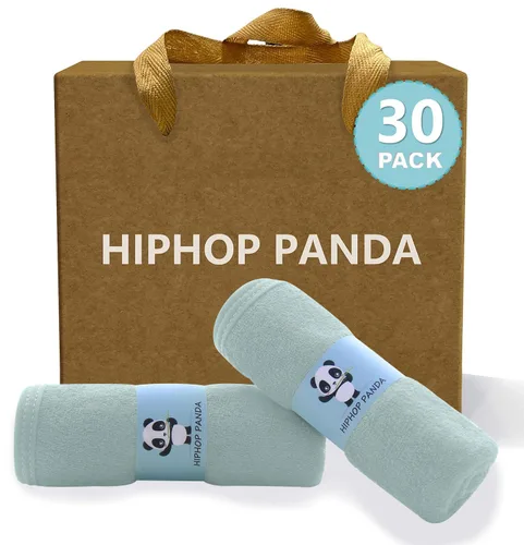 Miniatura 24 de HIPHOP PANDA Toallitas para bebé, rayón hecho de bambú - 2 capas ultra suaves y absorbentes, toalla facial de baño para recién nacidos - toallitas