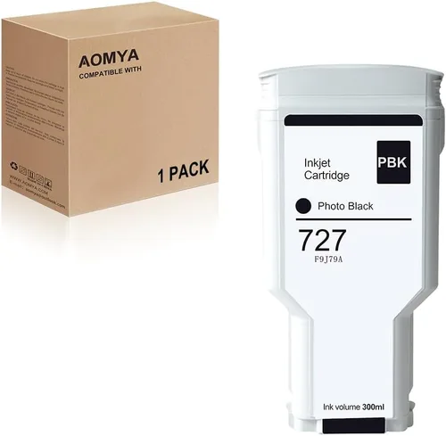 Miniatura 8 de Aomya 6 cartuchos de tinta compatibles 727 de 10.1 fl oz C1Q12A F9J79A F9J76A F9J77A F9J78A F9J80A para impresoras DesignJet T920 T930 T1500 T1530