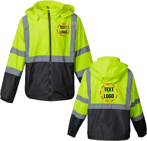 Chaqueta reflectante de seguridad de alta visibilidad para hombres Hi Vis chaquetas de construcción Amarillo