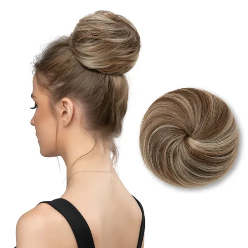 Miniatura 13 de Moño de bailarina, pieza sintética para recoger el cabello, moño de extensión de cabello Q3 de Sarla Negro azabache