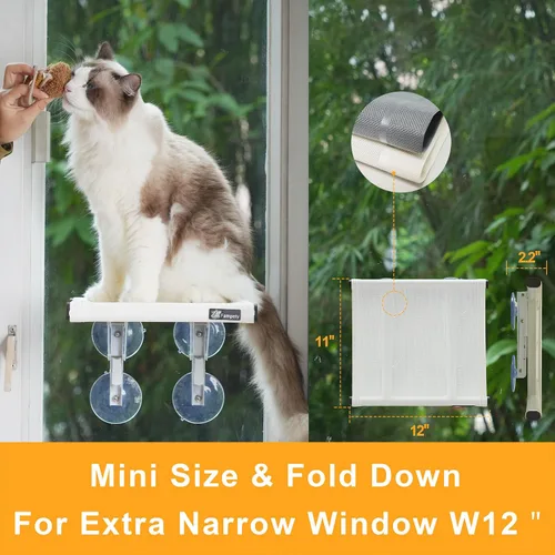 Miniatura 2 de Percha para ventana de gato XL de 24 pulgadas = 12 pulgadas Duo Pac Step=2 mini soportes para espacios estrechos, juego de gimnasio vertical