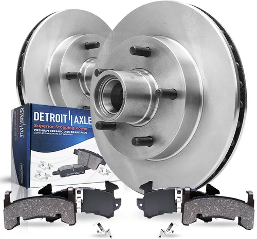 Miniatura 49 de Detroit Axle - Kit de freno delantero para Volkswagen Golf Jetta City Beetle Rotores de freno de disco de repuesto pastillas de freno de cerámica
