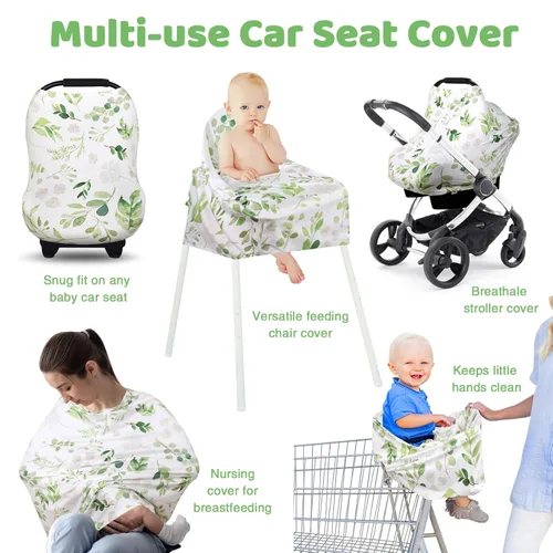 Miniatura 7 de Cubierta para lactancia, bufanda para lactancia, fundas para asiento de automóvil para bebés, toldo para asiento de automóvil para bebé, elástica