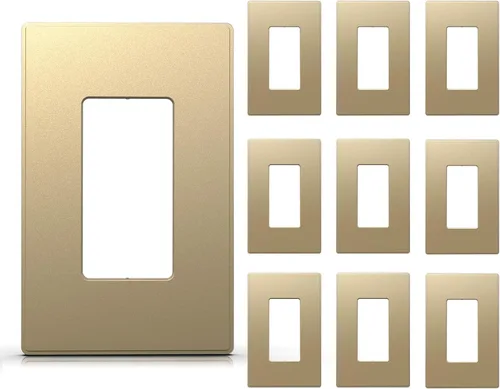 Miniatura 12 de ELEGRP Placas de pared decorativas sin tornillos de 2 posiciones, placas de cubierta de tamaño mediano, cubierta de placa frontal termoplástica Negro
