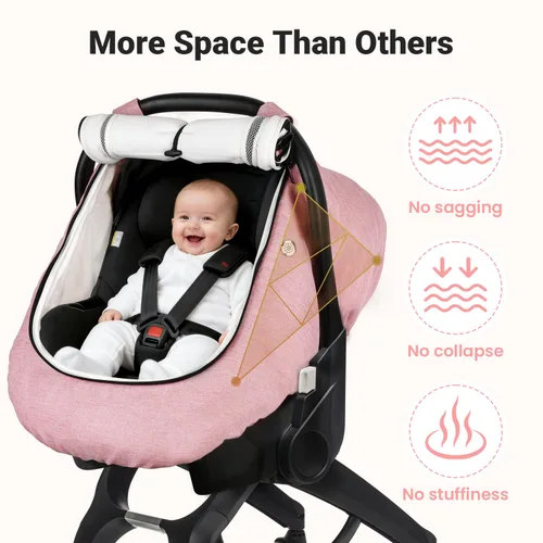 Miniatura 3 de Rquite Funda de asiento de automóvil para bebé, fundas de asiento de automóvil de invierno para niño y niña, funda impermeable para asiento