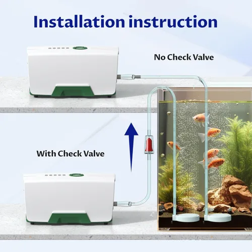 Miniatura 5 de Ghosthorn Quiet AC/DC Aquarium Air Pump Battery Powered Aquarium Bubbler with 87 Hours Battery Life 2-Outlet Rechargeable Bait Aerator Adjustable