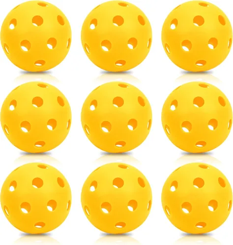 Miniatura 8 de Paquete de 16 pelotas de béisbol de plástico, bolas huecas para práctica de bateo ligera, pelotas de entrenamiento para interiores y exteriores