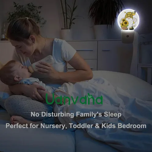 Miniatura 7 de Lindo muñeco de nieve luz nocturna de muñeco de nieve de Navidad de invierno enchufable luz nocturna con sensor automático iluminación LED