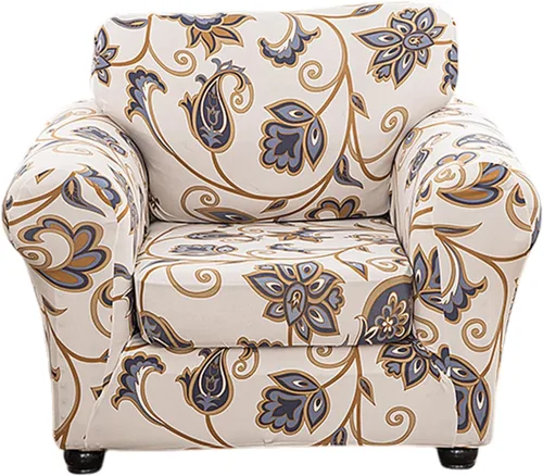 Miniatura 19 de Eco-Ancheng Fundas para silla, funda de sofá con funda de cojín de asiento separada con parte inferior elástica, 1 funda de asiento con brazos