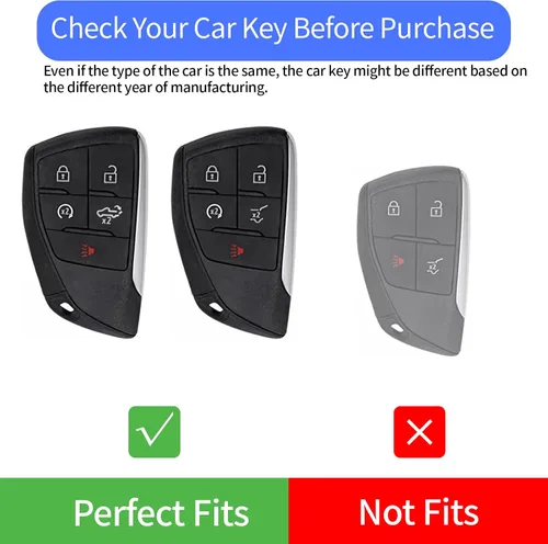 Miniatura 2 de Funda para llavero Chevy con llavero de TPU suave de protección completa para Chevrolet Silverado Tahoe Suburban 2024 2023 2022 2021, para GMC Yukon