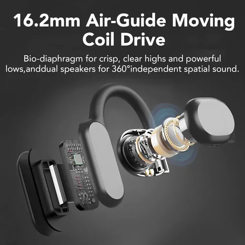Miniatura 3 de Auriculares Bluetooth 5.3 de oreja abierta, auriculares inalámbricos deportivos sobre auriculares integrados 4 micrófonos con ganchos