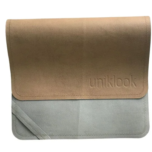 Miniatura 17 de UNIKLOOK Cambiador portátil de cuero - Cuero vegano - Cambiador de bebé de viaje - Estación de cambio de pañales portátil multiusos impermeable 14 x