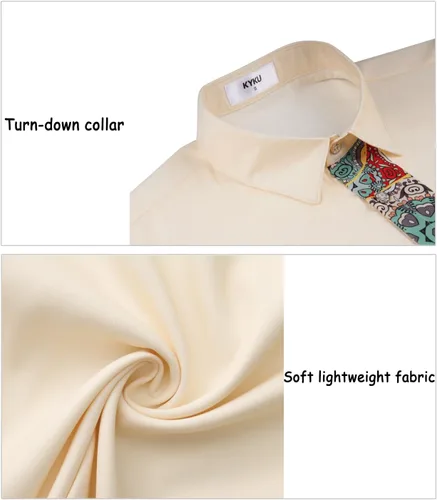 Miniatura 7 de KYKU Hawaiian Shirt for Men: Tropical Summer Beach Short Sleeve Button Down Shirt with Pocket