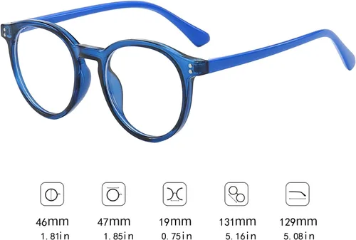Miniatura 6 de FANNYGO Paquete de 2 Gafas de Bloqueo de Luz Azul para Niños para Niñas y Niños, Gafas Transparentes de Bloqueo de Computadora para Niños y Niñas