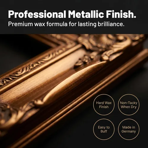 Miniatura 6 de Viva Decor Inka Gold Gilding Wax 2.3 oz (Oro) - Pasta de Pulido Metálica a Base de Cera de Fácil Aplicación. Brillo Metálico de Secado Rápido, Dorado