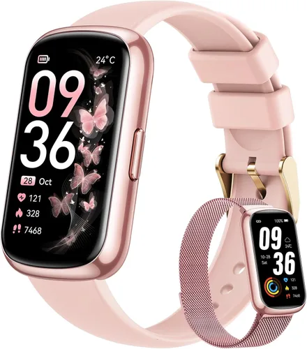 Miniatura 9 de Rastreador de actividad física para mujer: rastreador de actividad física con monitor de frecuencia cardíaca 24/7 SpO2, rastreador de pasos