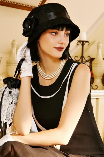 Miniatura 3 de BABEYOND - Collar de gargantilla de perlas de imitación redondo, collar estilo años 20, accesorios para fiesta temática Gatsby