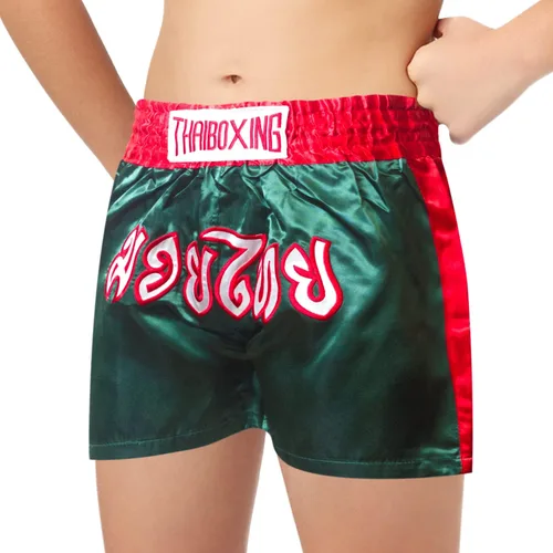 Miniatura 4 de Pantalones cortos ligeros de Muay Thai para niños (4 años a 12 años) boxeo, kickboxing, artes marciales mixtas, entrenamiento para niños y niñas