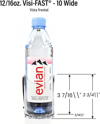 Miniatura 4 de Visi-FAST - Dispensador de bebidas de resorte, organizadores de refrigerador y almacenamiento para bebidas, botellas y latas de 12/16 onzas