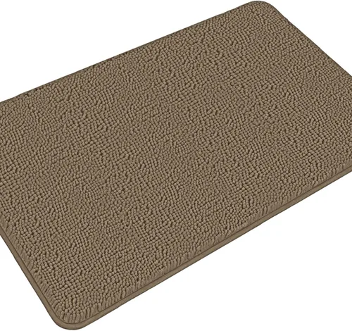 Miniatura 29 de Yeaban Alfombra de pasillo de baño de 24 x 72 pulgadas, antideslizante, alfombra de baño larga de felpilla gruesa, absorbente y lavable, alfombra