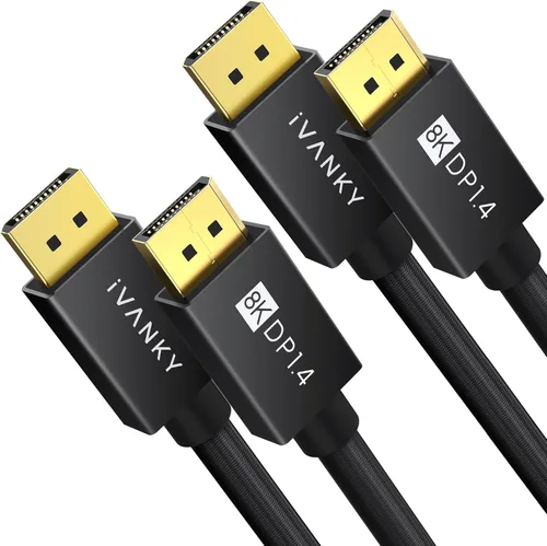 Miniatura 14 de IVANKY Cable DisplayPort 8K 1.4, cable DP certificado VESA de 6.6 pies (8K @60Hz, 4K @240Hz, 2K @240Hz) HBR3 compatible con 32.4 Gbps, HDR, HDCP